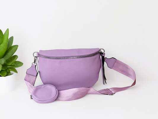 Crossbag uni mit kleiner Tasche in versch. Farben