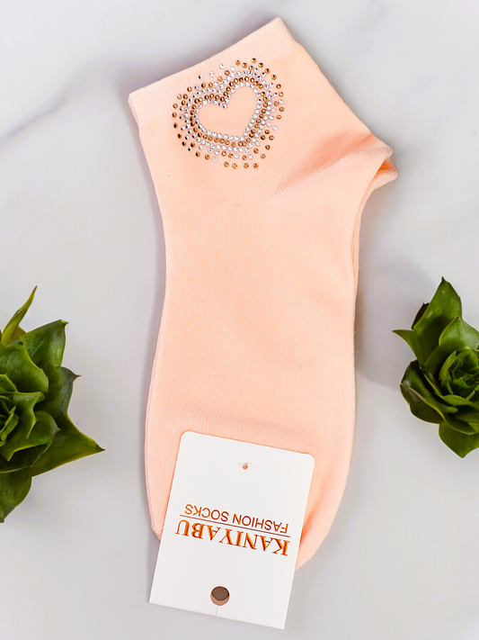 Strass - Söckchen offenes Herz
