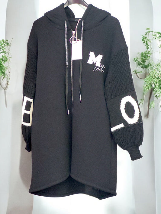 Jacke mit Strickärmel Love Gr. 38 - 44 in versch. Farben