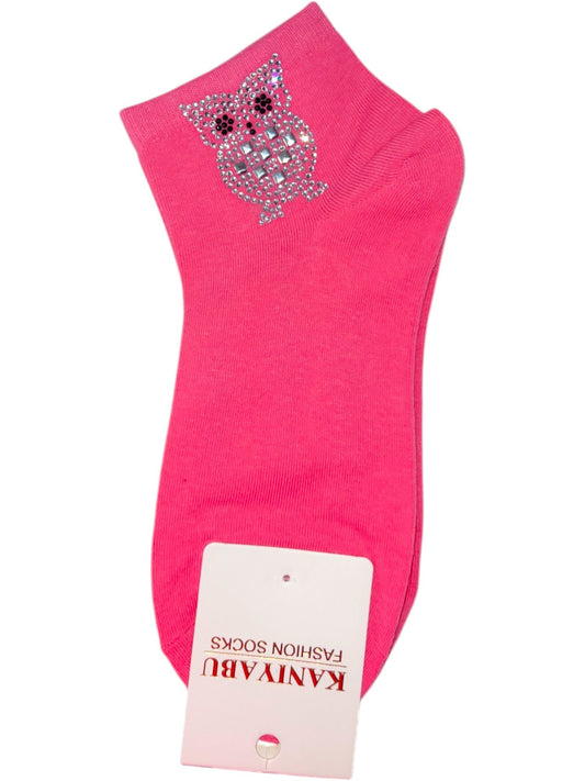 Söckchen mit Strass Eule Onesize Gr. 38-41