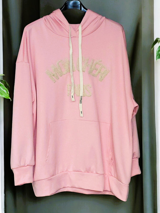 Leichter Hoodie "Mon Cherie-Paris" Gr. 42 - 46 in versch. Farben