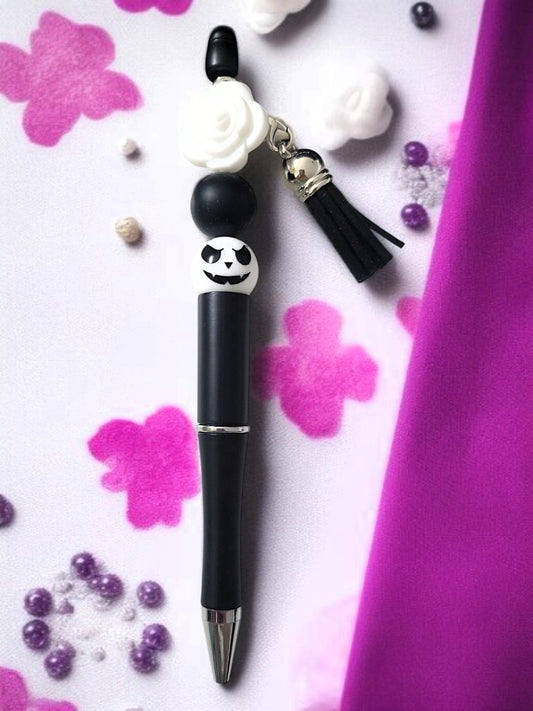 🖊️🌼🖤 Rose‑Tassel Kugelschreiber – 5 Varianten – HANDGEFERTIGTES UNIKAT ✨