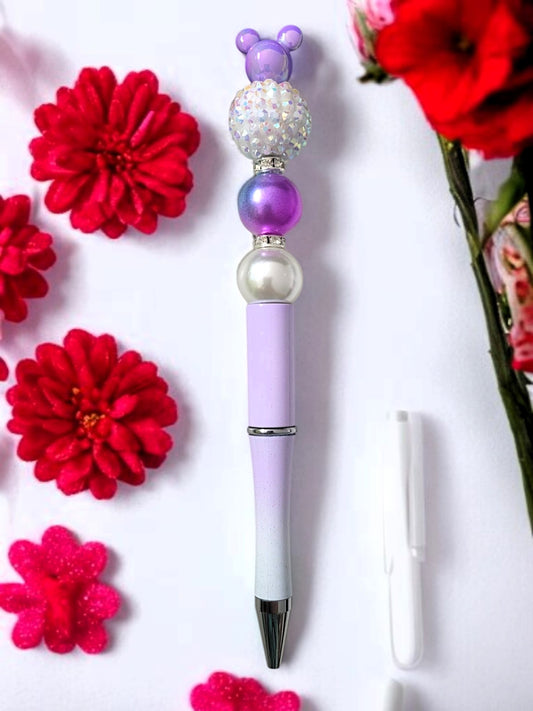 🐭🖊️ Pastell‑“Mouse Ears” Kugelschreiber – 3 Varianten – HANDGEFERTIGTES UNIKAT ✨🎀