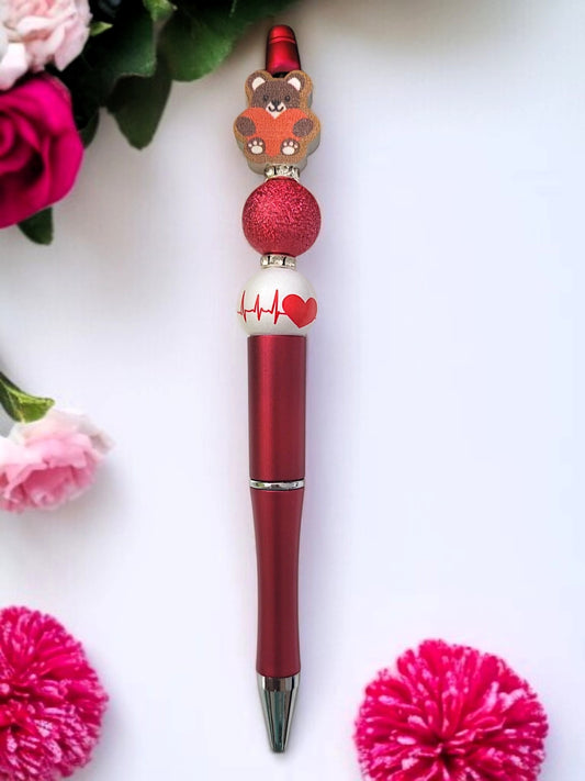 🖊️🐻❤️ Love‑Bär Kugelschreiber – 3 Varianten – HANDGEFERTIGTES UNIKAT ✨