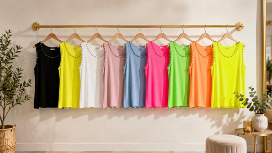 🌈✨ Nieten-Top in 9 Farben | Gr. 48–54 Luftig & bequem 💖
