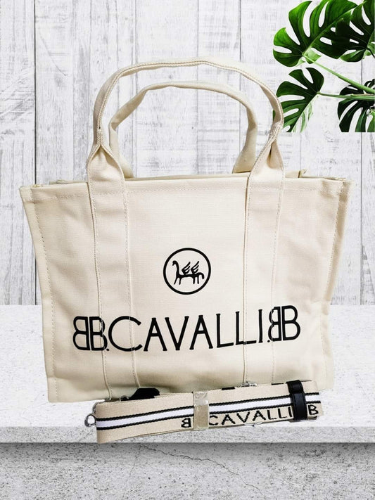 Canvas Schopper mit Schriftzug in versch. Farben