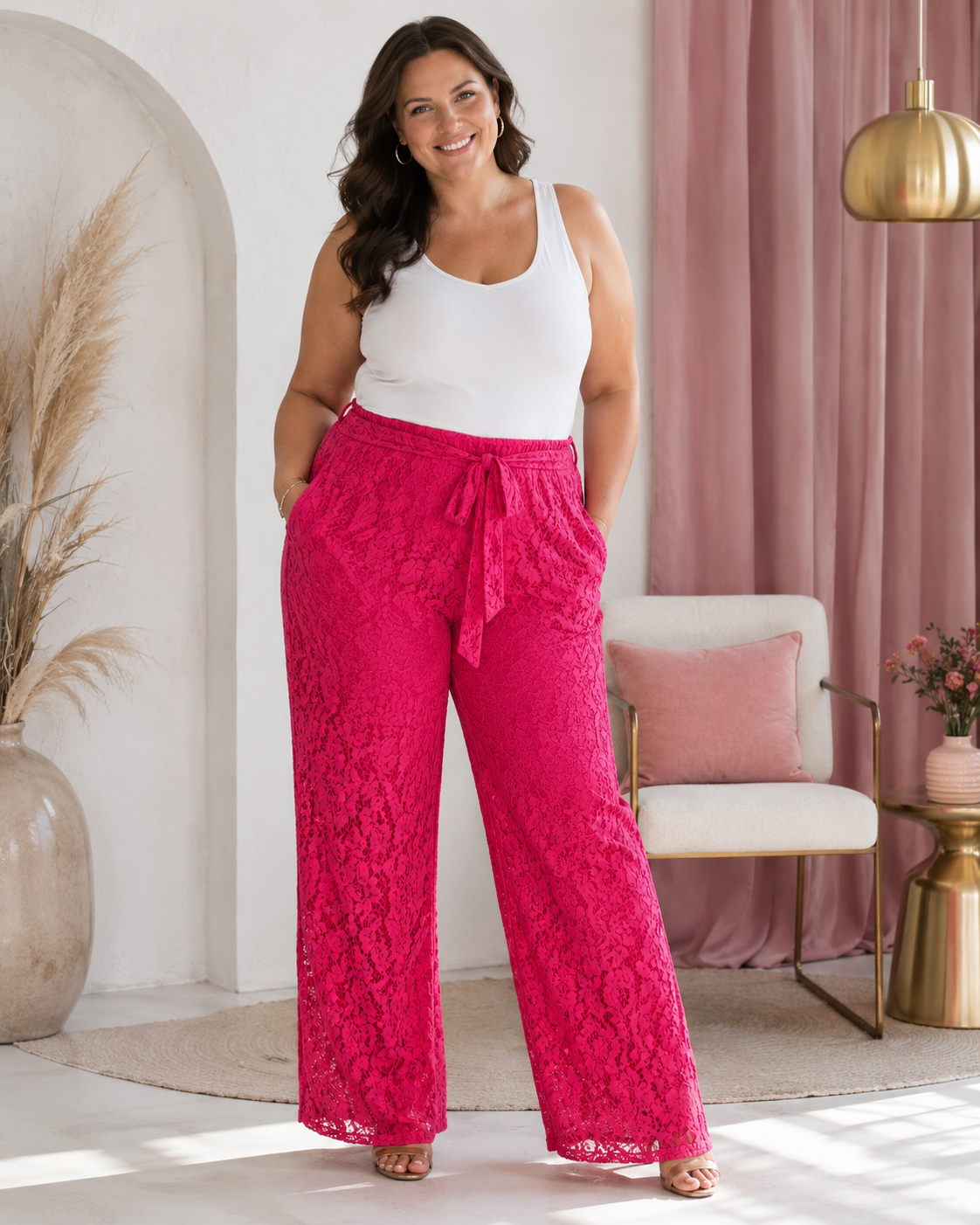 🌸 Spitzen-Hose Damen | Größe 44–50 🌸