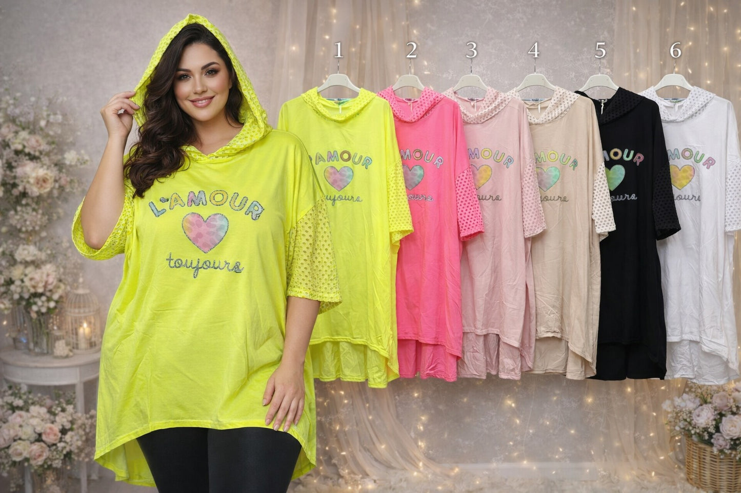 🌸✨ VORBESTELLUNG – TRENDY HOODIE SHIRT „L’AMOUR“ ✨🌸