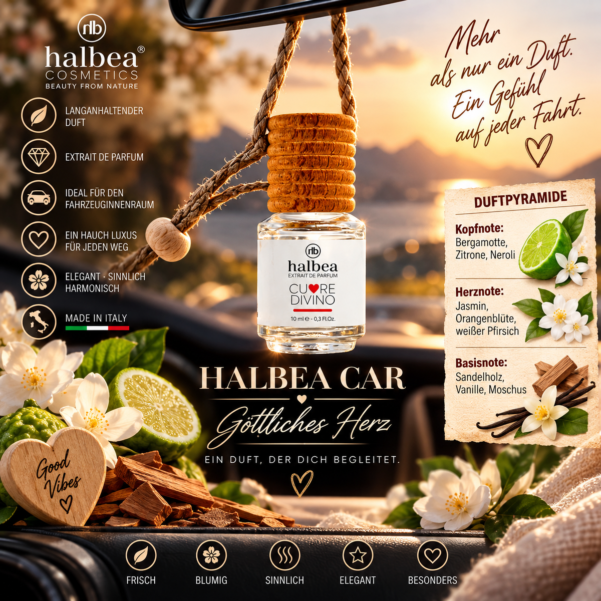 💖✨ Halbea Car 10 ml – Göttliches Herz ✨🚗