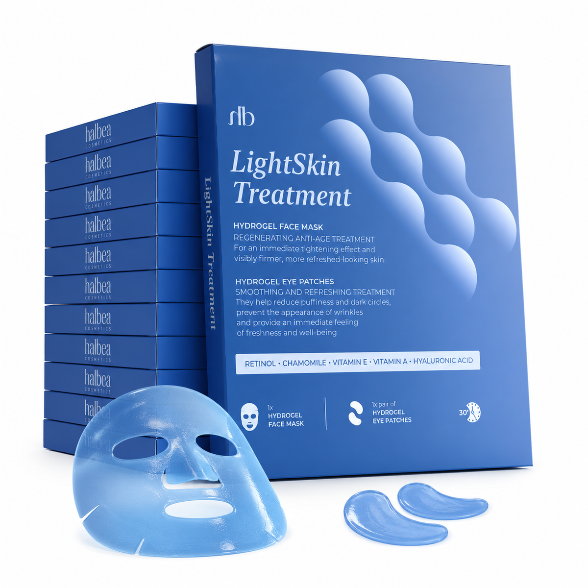 ✨💎 12x LightSkin Treatment – Hydrogel-Gesichtsmaske & Augenpatches 💎✨