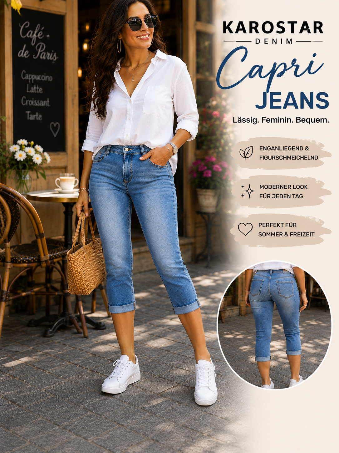 💙✨ Karostar Capri Jeans – KC8067 ✨💙
