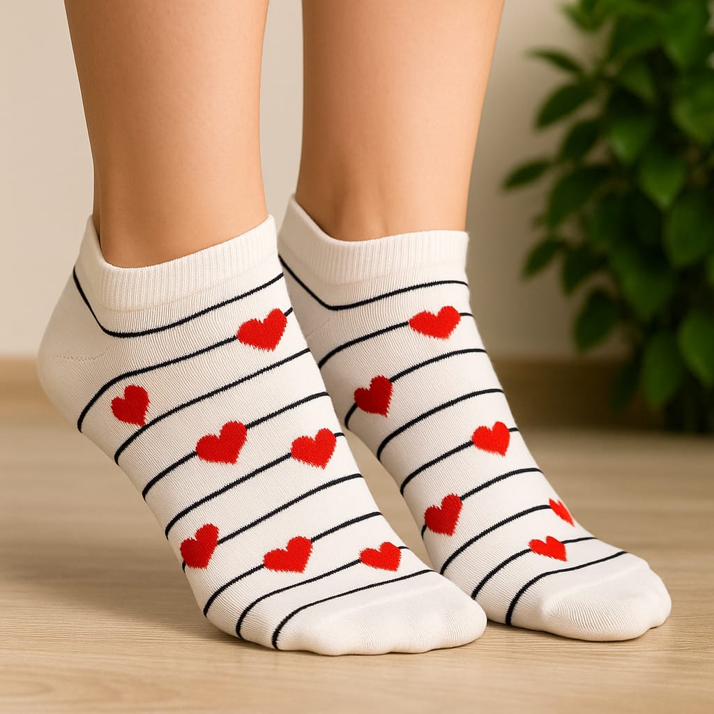 🧦❤️ Sport Söckchen "Heart Lines" – Größe 36–41 tragbar ❤️🧦