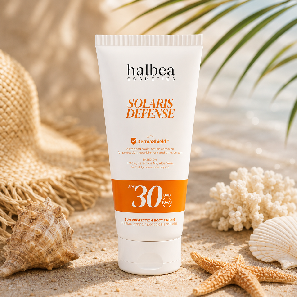 ☀️ Solaris Defense – Körpercreme Sonnenschutz SPF30 – 150 ml 🧴🌴