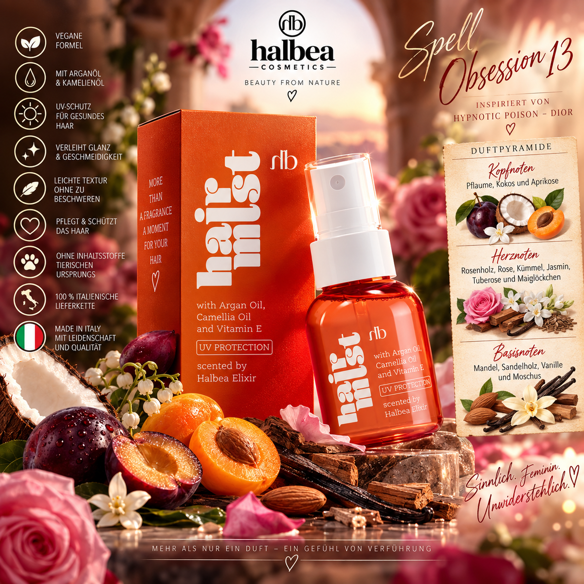 🍒✨ Spell Obsession 13 – Haarparfum | Hair Mist – 50 ml ✨🍒 💜 Inspiriert von Hypnotic Poison – Dior