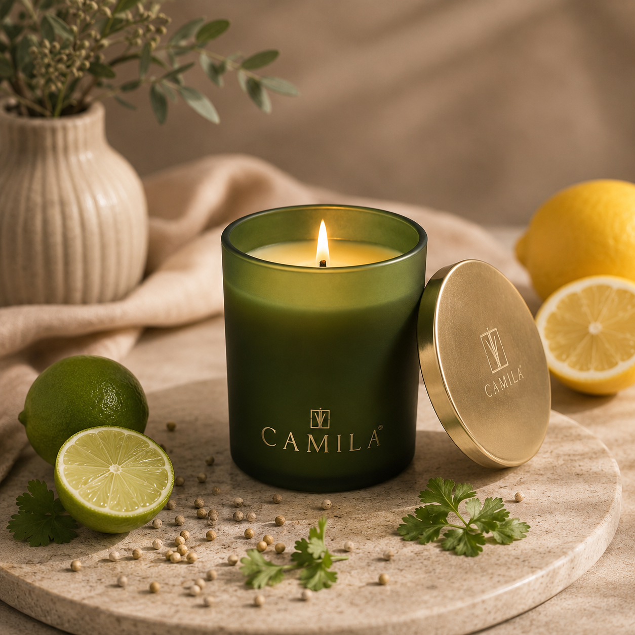 🍊🌿🕯️ Duftkerze ZITRUSFRÜCHTE & KORIANDER – 140 g ✨