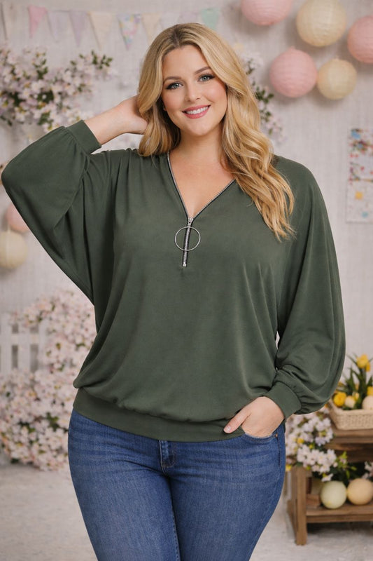 😍 Stylische Langarm-Flatterbluse – Einheitsgröße (48-54) 3 Farben zur Auswahl!