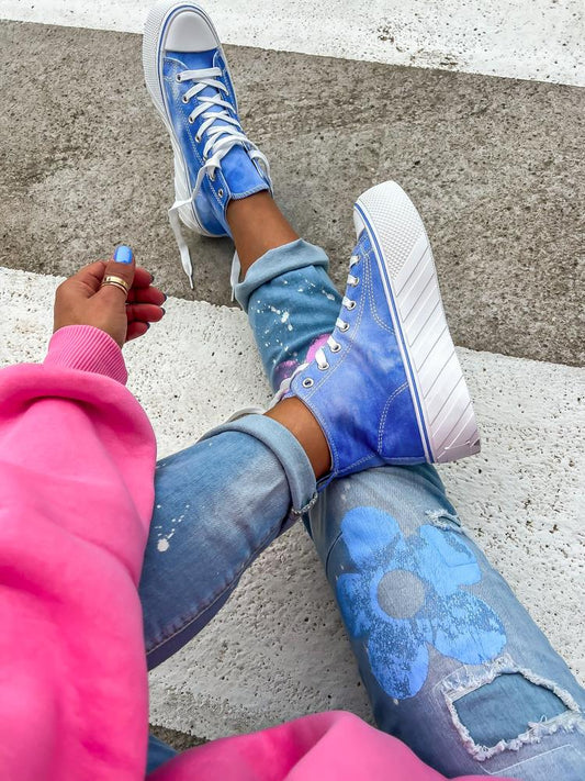 Sneaker Jeansblau in versch. Größen