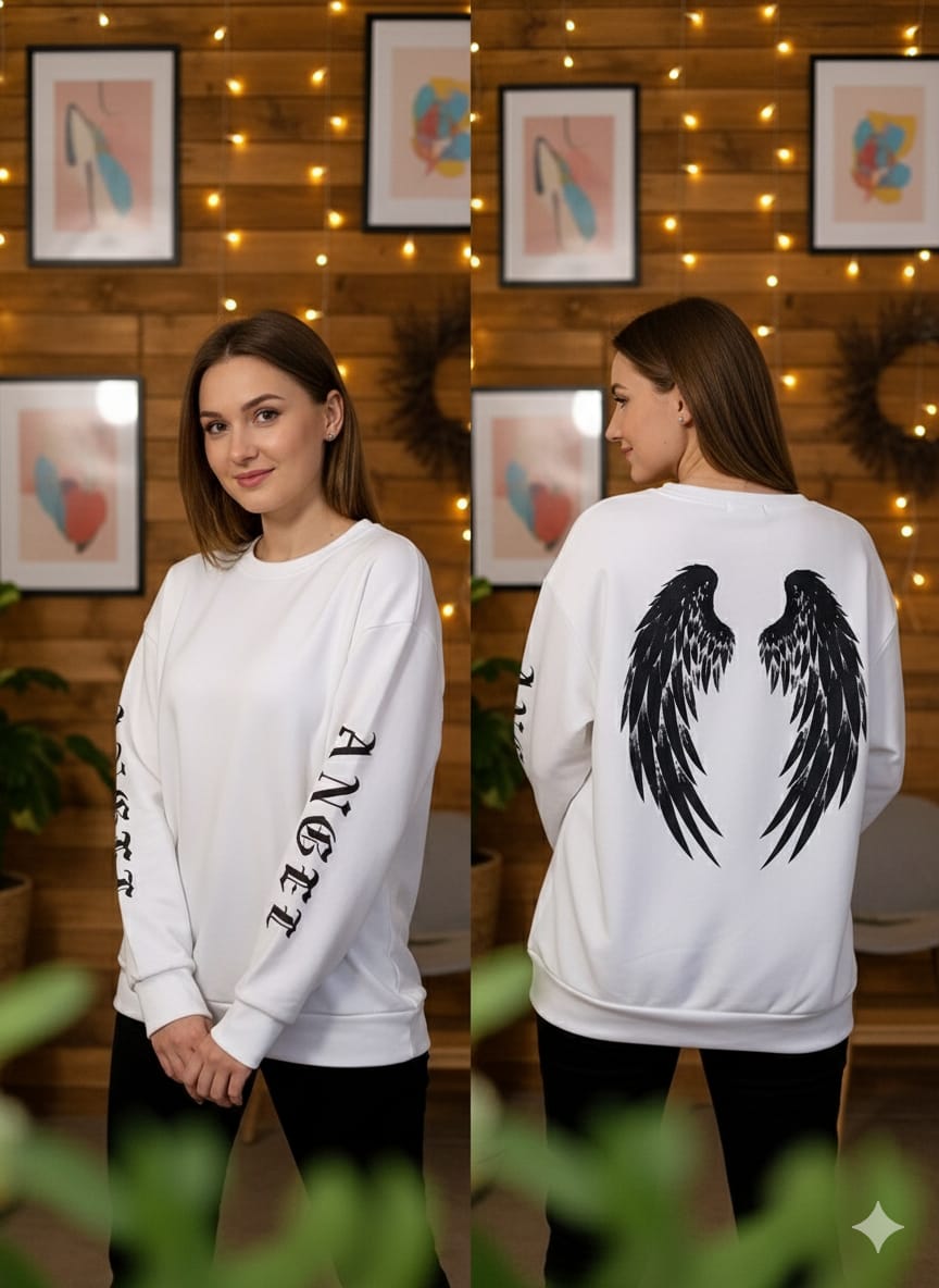 ✨ Sweatshirt "Angel Wings" – Gr. 42-48 – 2 Farben zur Auswahl 👼✨