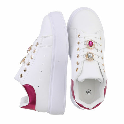 Damen Freizeit Sneaker white/fuchsia in versch. Größen