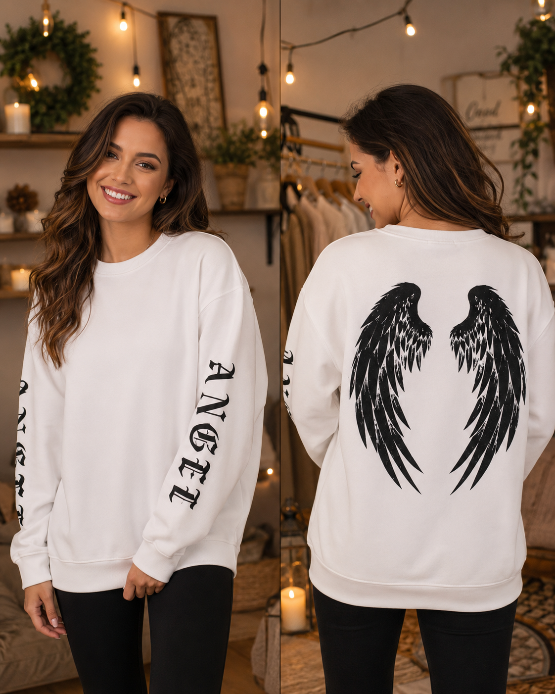 ✨ Sweatshirt "Angel Wings" – Gr. 42-48 – 2 Farben zur Auswahl 👼✨