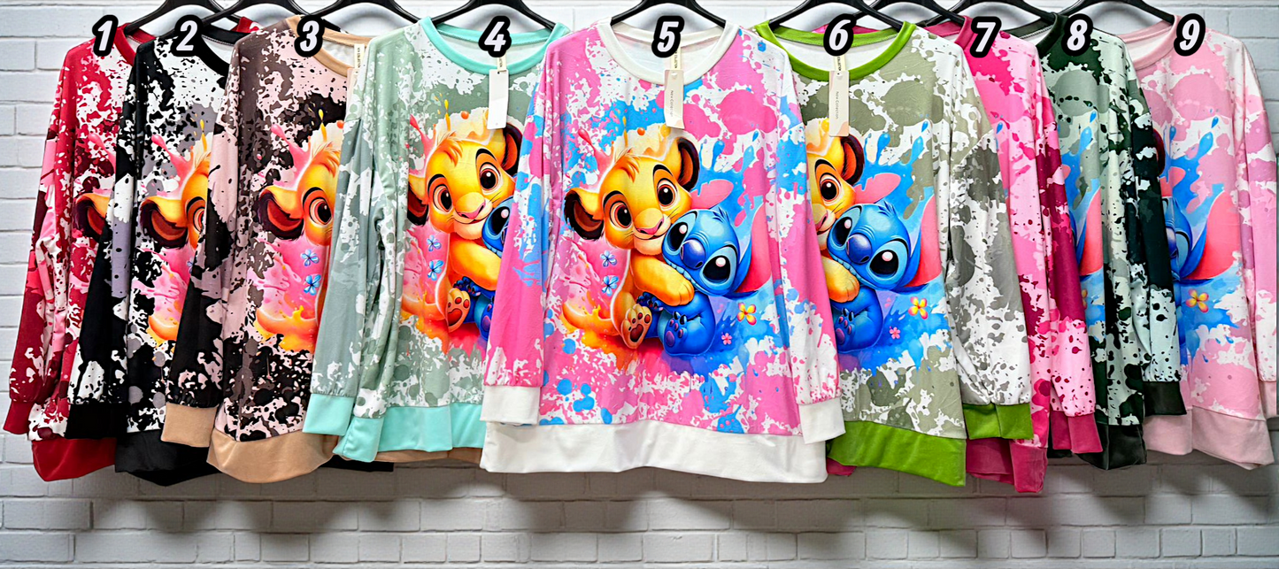 ✨ Buntes Cartoon-Longshirt / Sweatshirt-Kleid – Gute-Laune-Garantie! ✨