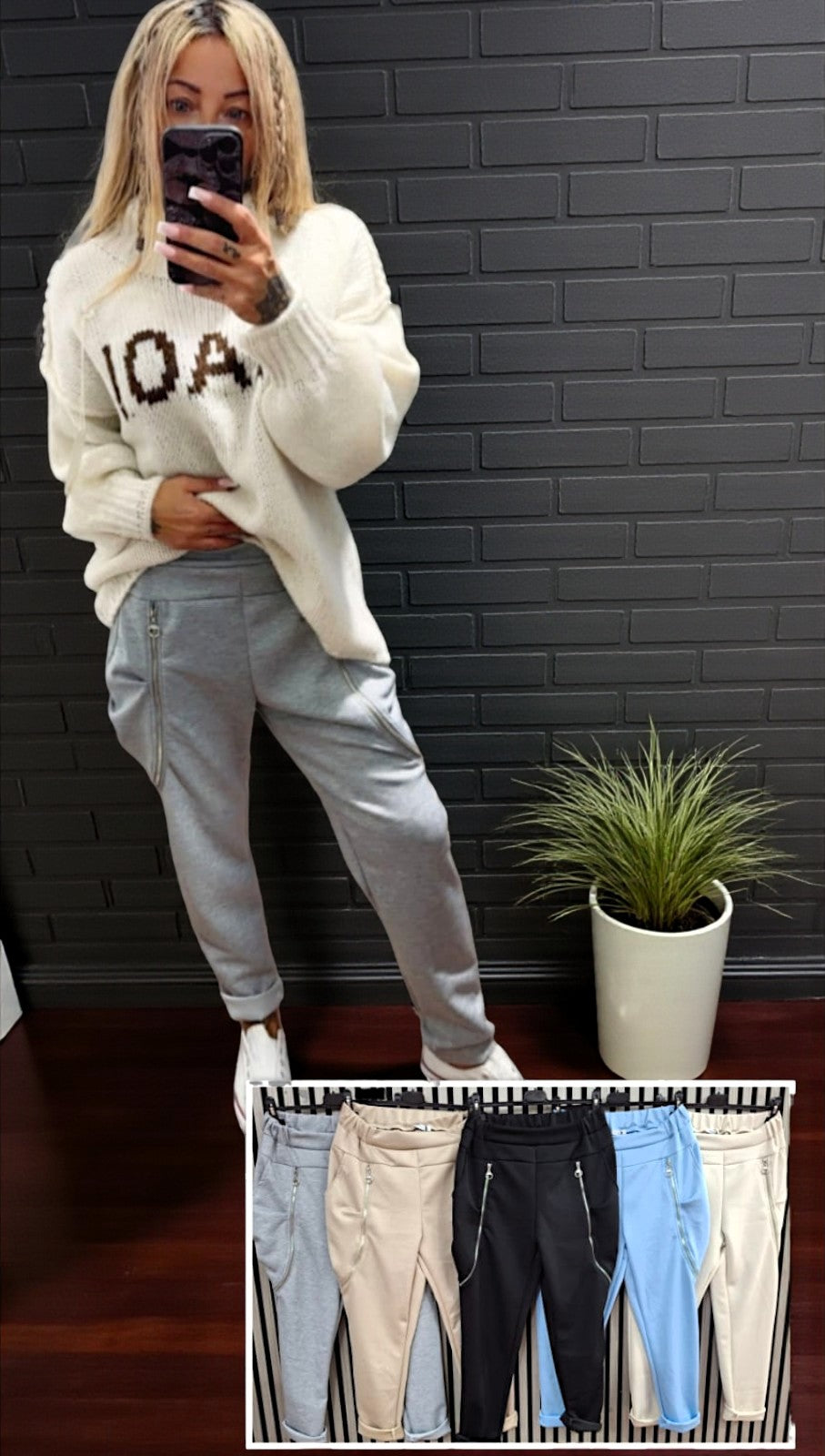 👖 Mega-Lässige Sweathose mit Zipper-Details! 5 Farben, One-Size (38-44)