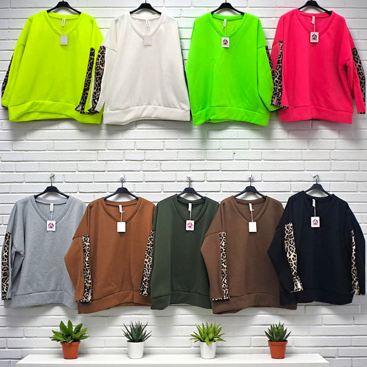 ✨🐆 Oversize Sweatshirt „Leopard Vibes“ – Neon & Trendy! ✨🐆