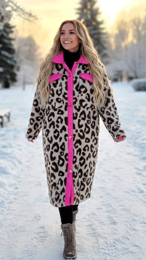 🐆✨ Wild & Warm: Der Luxus-Teddy-Mantel (Größe 38-44) für Deinen Statement-Look! 💖❄️