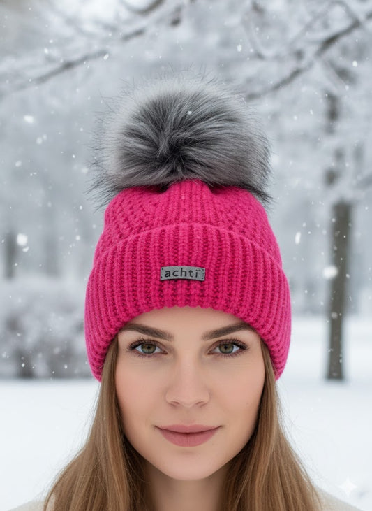 🧶 Wintermütze „Achtl Cozy Plush“ – 3 Farben ❄️✨ | Extra warm mit kuscheligem Innenfutter