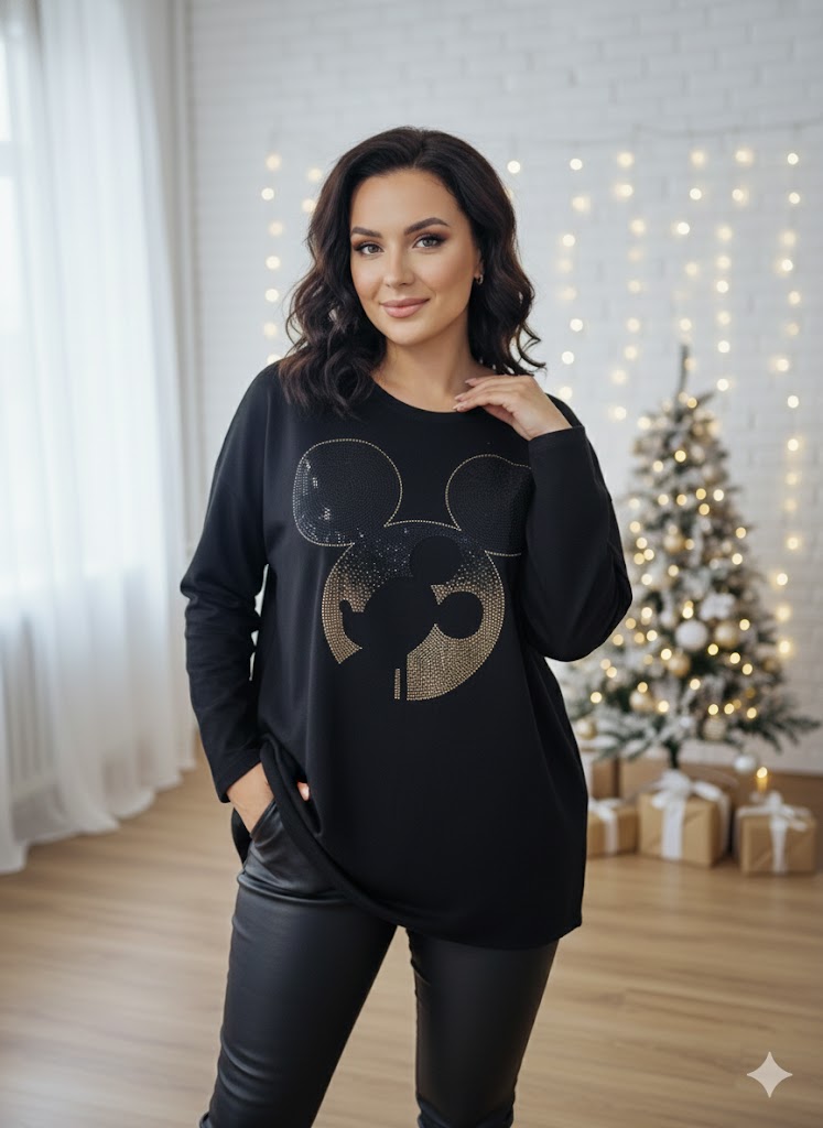 Butterweiches Sweatshirt mit funkelndem Strass-Motiv – in 4 tollen Farben & vielseitiger Einheitsgröße (42–46) ✨👕💖