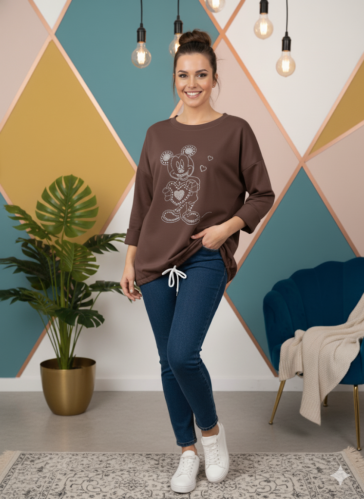 🐭✨ Sweatshirt „Maus Heart“ – Gr. 42–48 – in 5 Farben verfügbar! ✨🐭