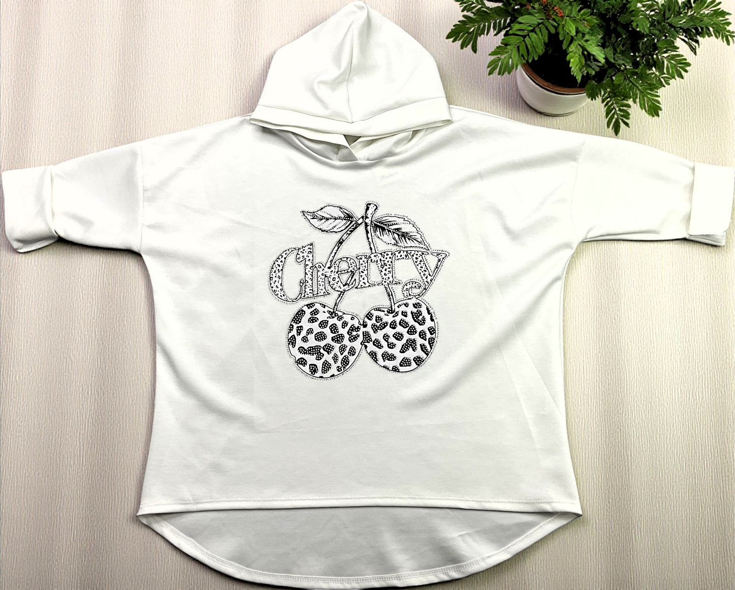 ✨ Vorbestellung Hoodie „Cherry“ 🍒 – Butterstoff – Gr. 42 – 46 – in 11 Farben ✨