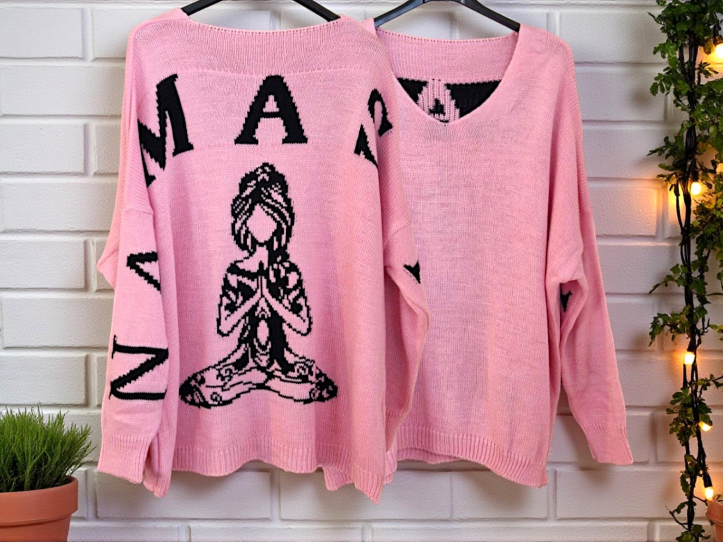 🧘♀️✨ Pullover mit Yoga-Motiv – 4 Farben – Größe 44–50 tragbar ✨🧘♀️