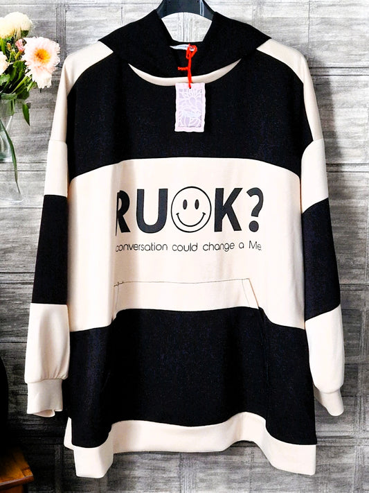 👕 Hoodie "RUOK?" – bis Gr. 48 – in 3 Farben ⚫⚪🖤🤍🤎