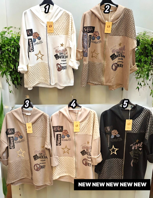 🧥✨ Vorbestellung: Jacke mit Kapuze – 5 Farben 🌈 | Gr. 36–42