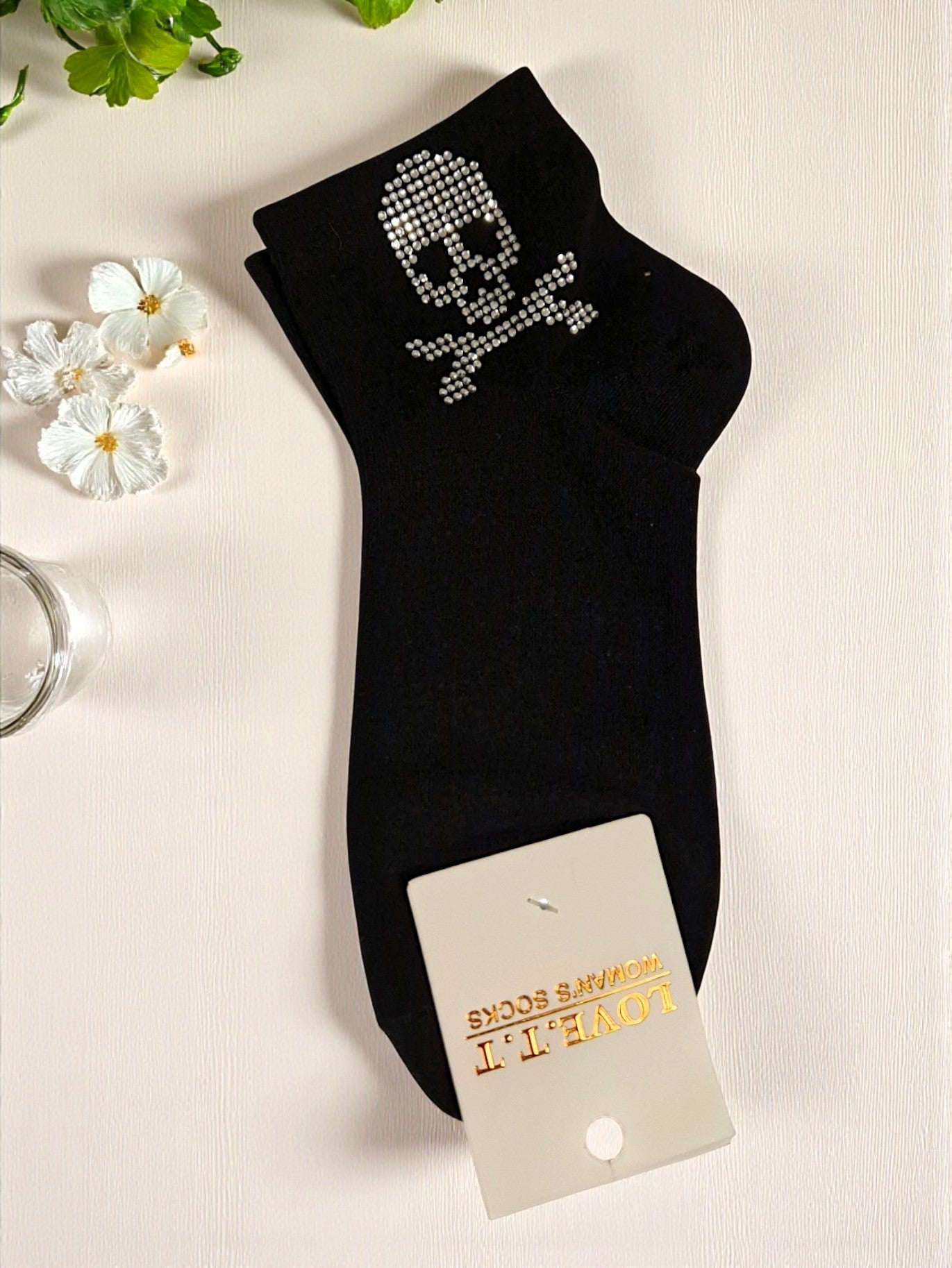 💀✨ Love.T.T Fashion Söckchen – Skull Style – Gr. 36–41 – 2 Farben 🖤🤍