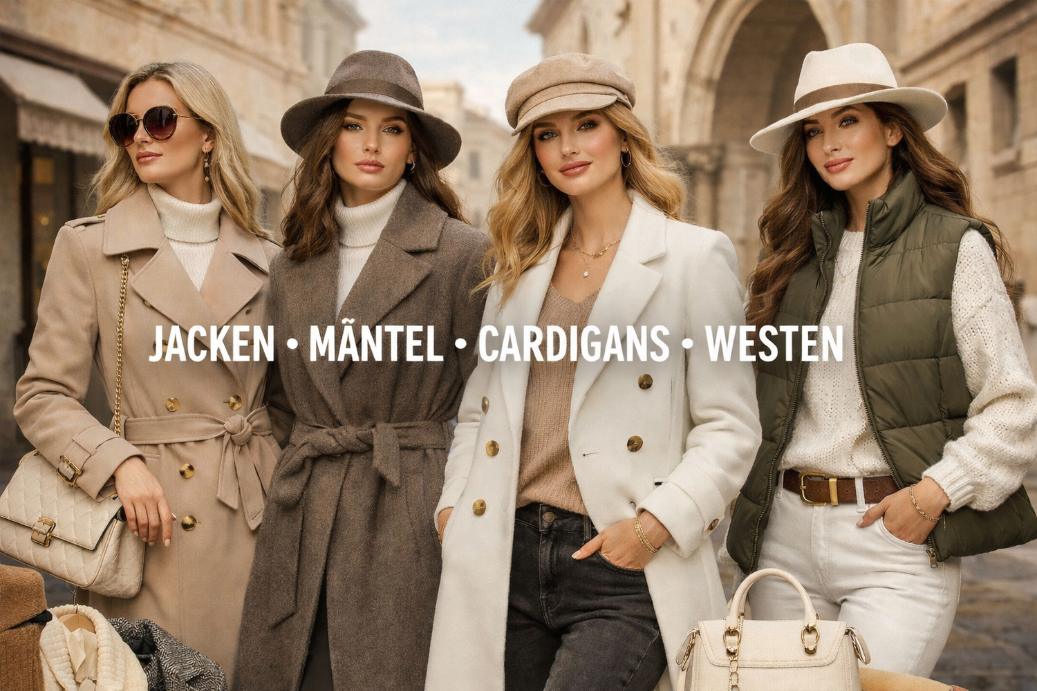 ✨ Stilvolle Damen-Outerwear Kollektion ✨  🧥 Jacken • Mäntel • Cardigans • Westen