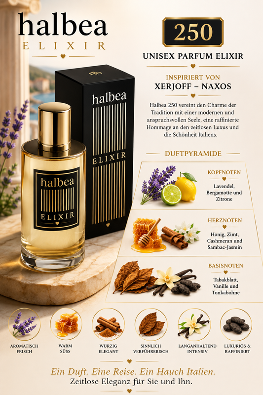 ✨ Halbea 250 – Unisex Parfum Elixir ✨ 💎 Inspiriert von Xerjoff – Naxos 💎