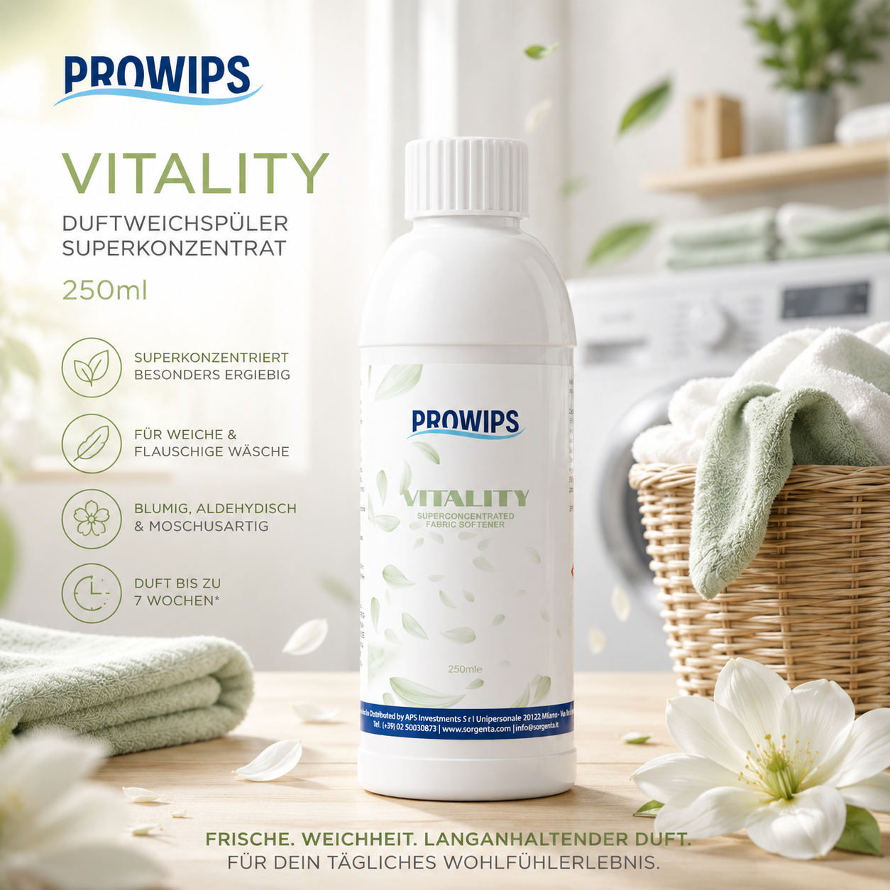 💙✨ Vitality – Duftweichspüler Superkonzentrat – 250 ml ✨💙