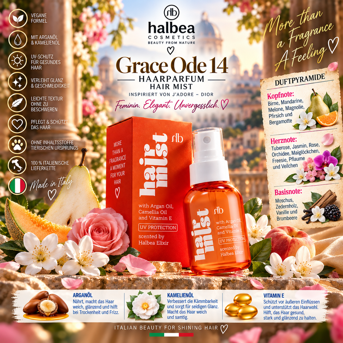 ✨ Grace Ode 14 – Haarparfum | Hair Mist – 50 ml ✨ 🌸 Inspiriert von J’adore – Dior 🌸