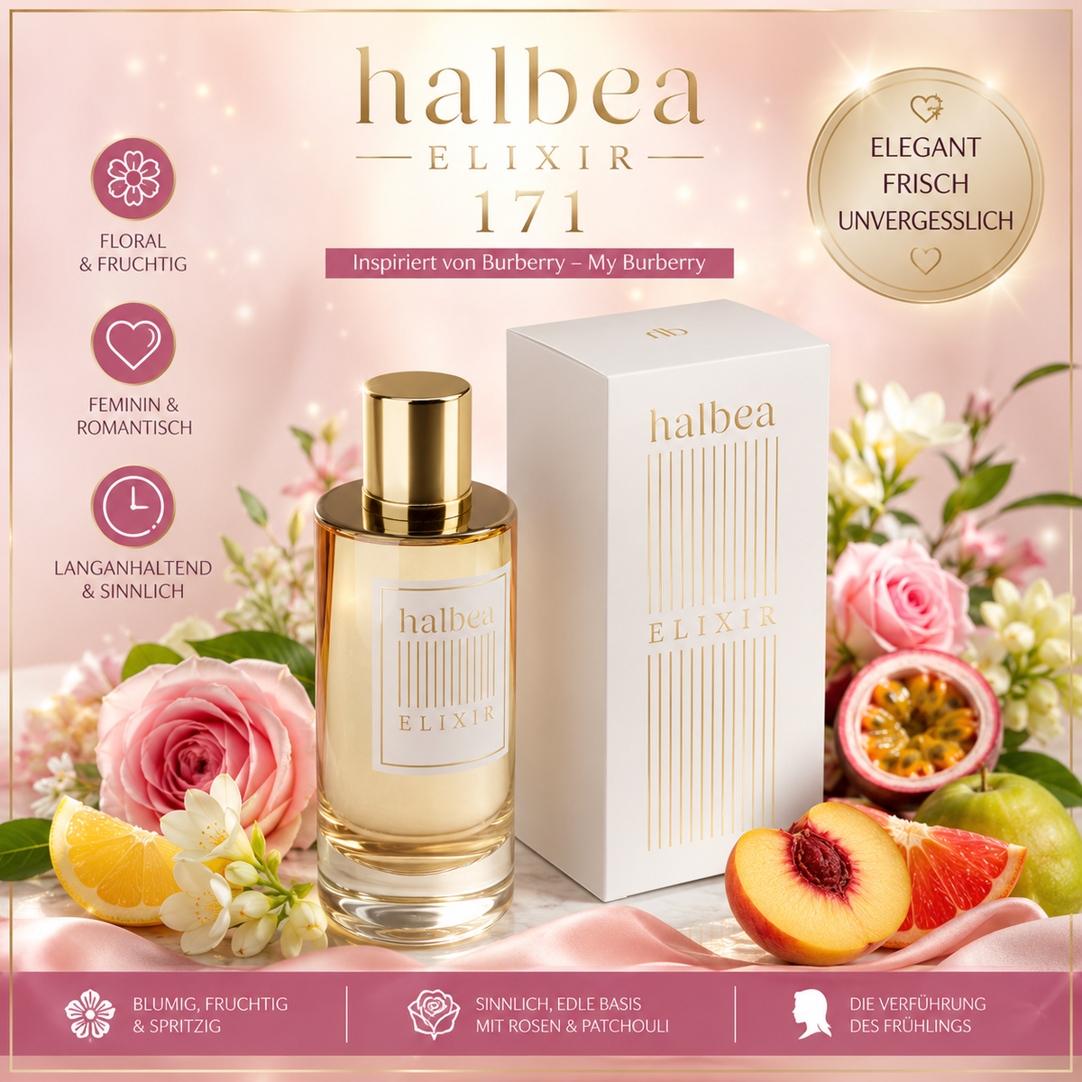 🌸✨ Halbea 171 Damenparfüm Elixier – Inspiriert von Burberry My Burberry ✨🌸