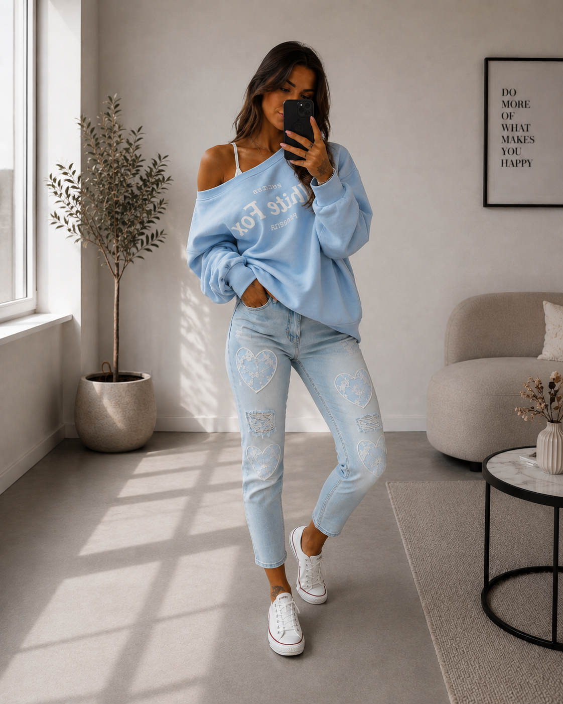 💙 Sexy Woman Jeans mit Herzdetails – Gr. M💙