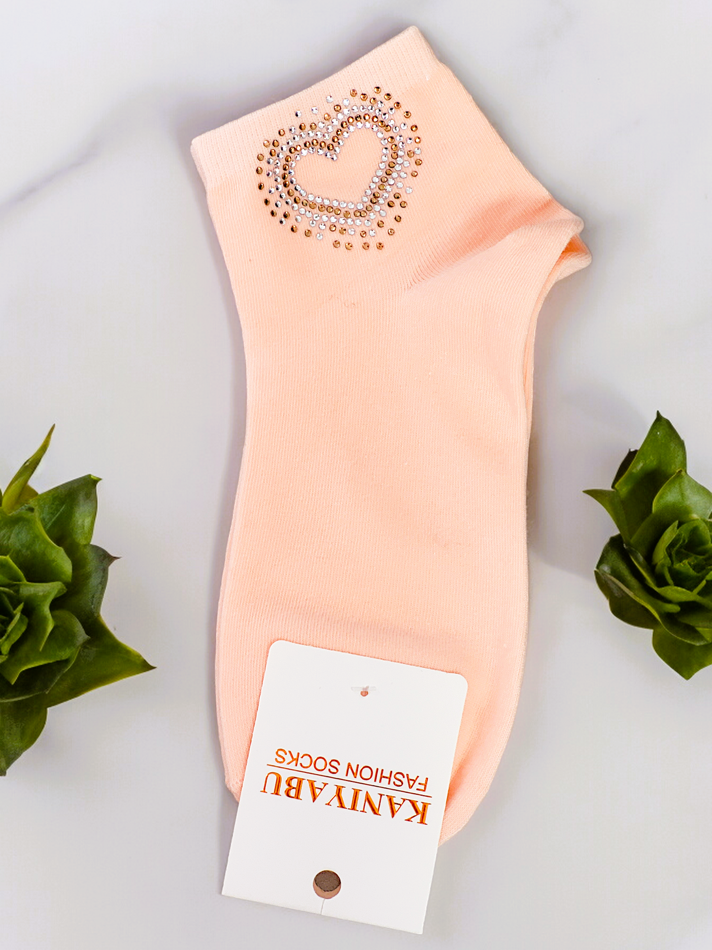 Strass - Söckchen offenes Herz