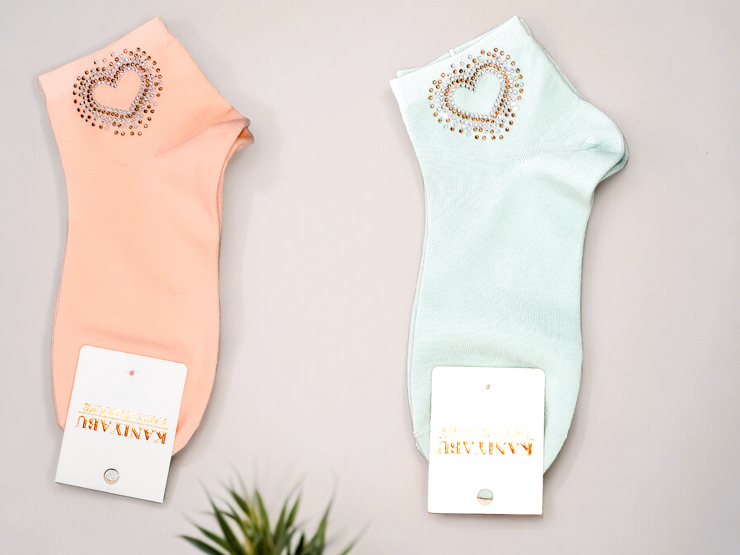 Strass - Söckchen offenes Herz