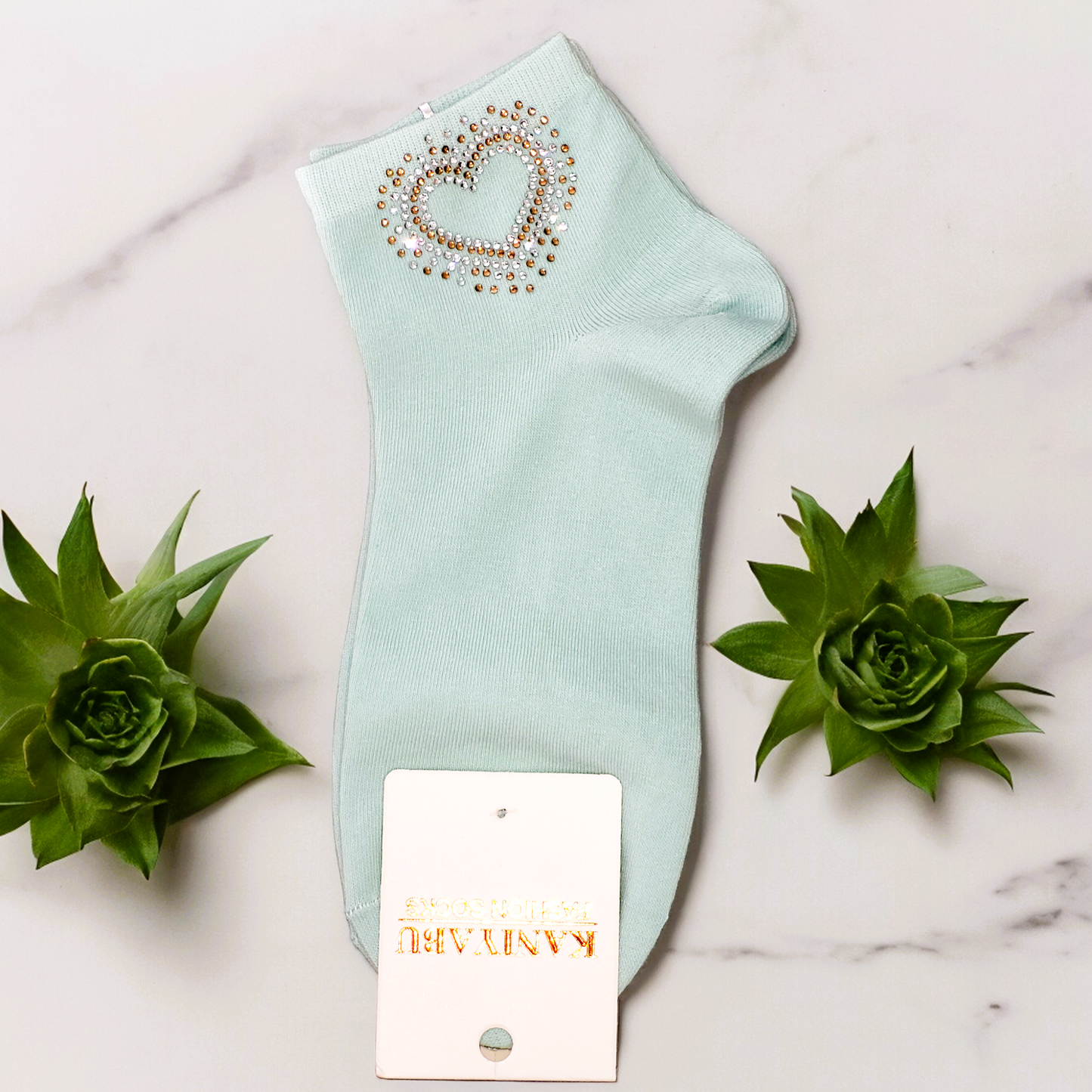 Strass - Söckchen offenes Herz