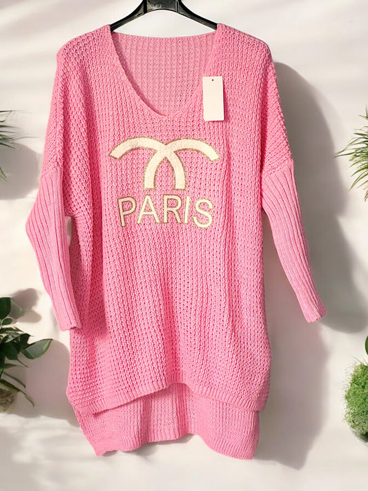 Oversize Grobstrick-Pullover Paris Gr. 40 - 48 in versch. Farben