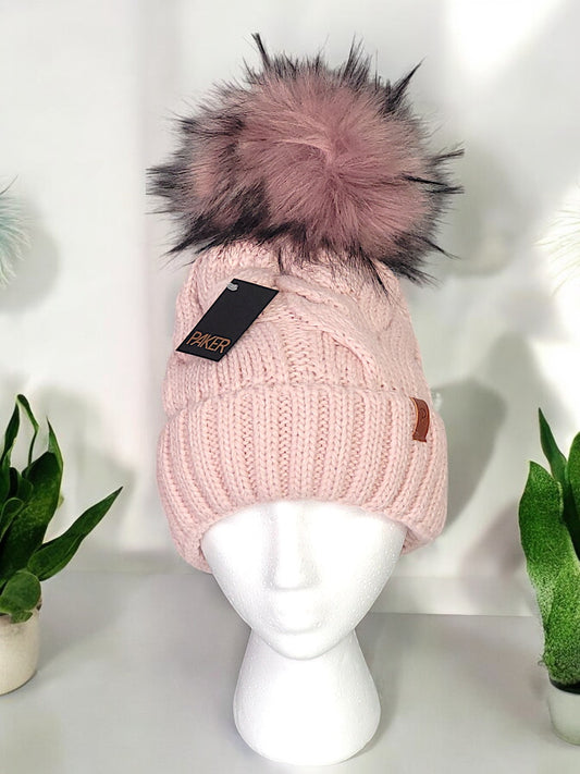 Winter - Mütze mit dekorativem Umschlag in versch. Farben