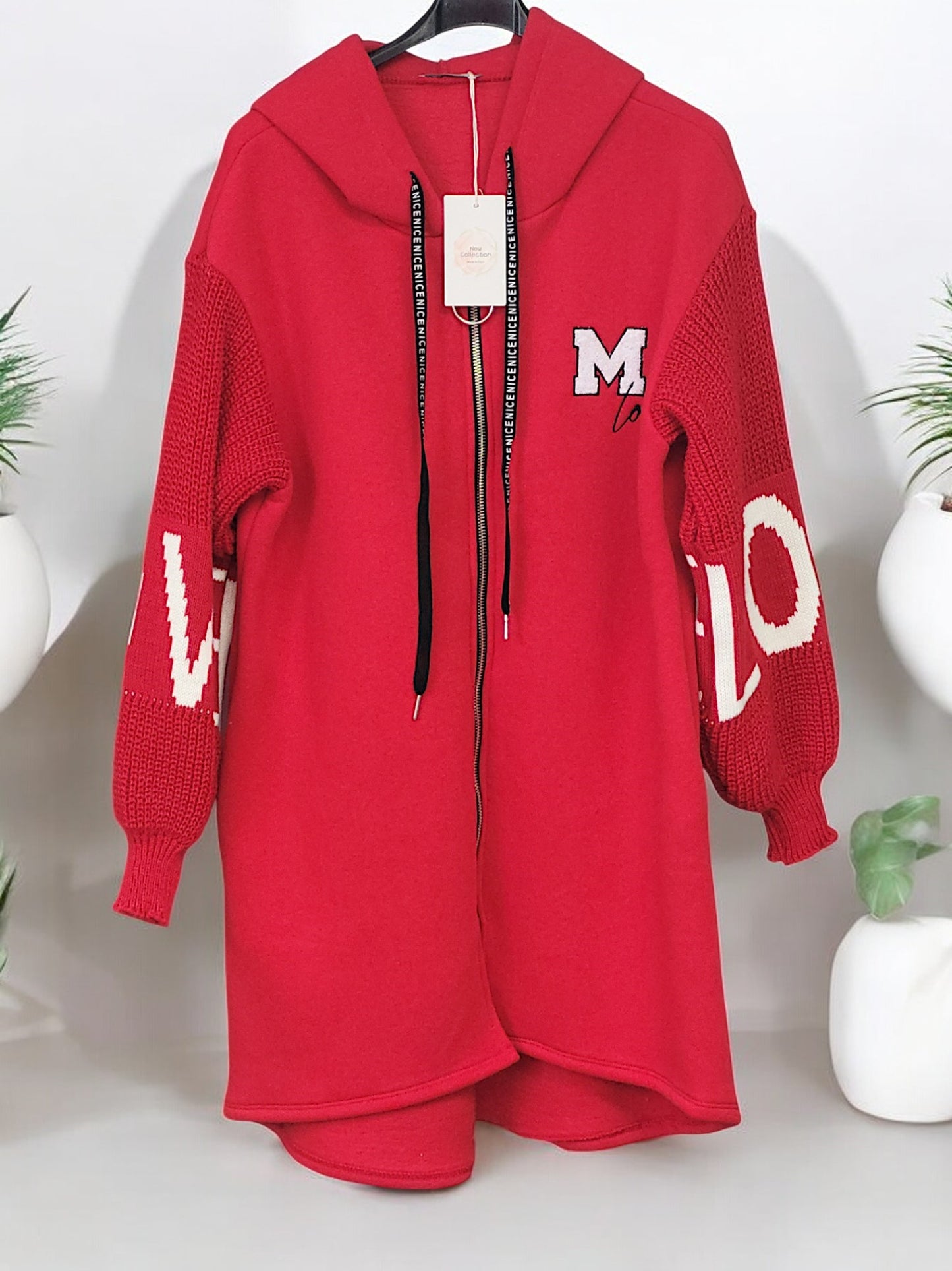 Jacke mit Strickärmel Love Gr. 38 - 44 in versch. Farben