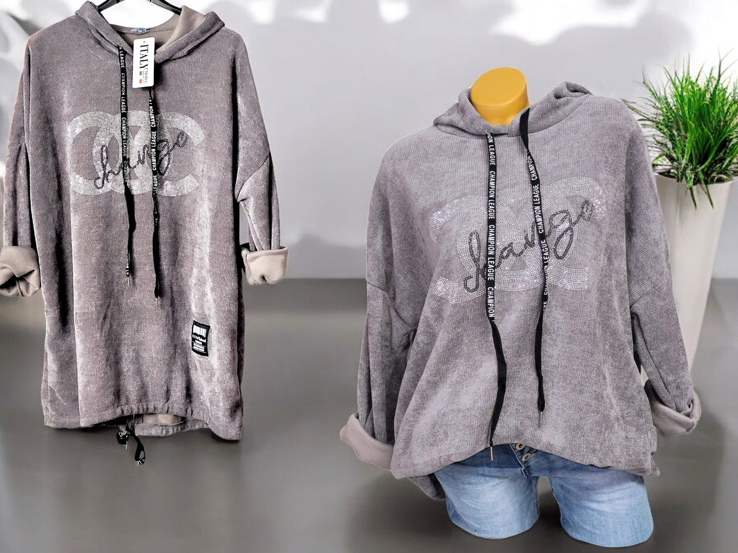 Feincord-Hoodie CC Gr. 42 - 46 in versch. Farben