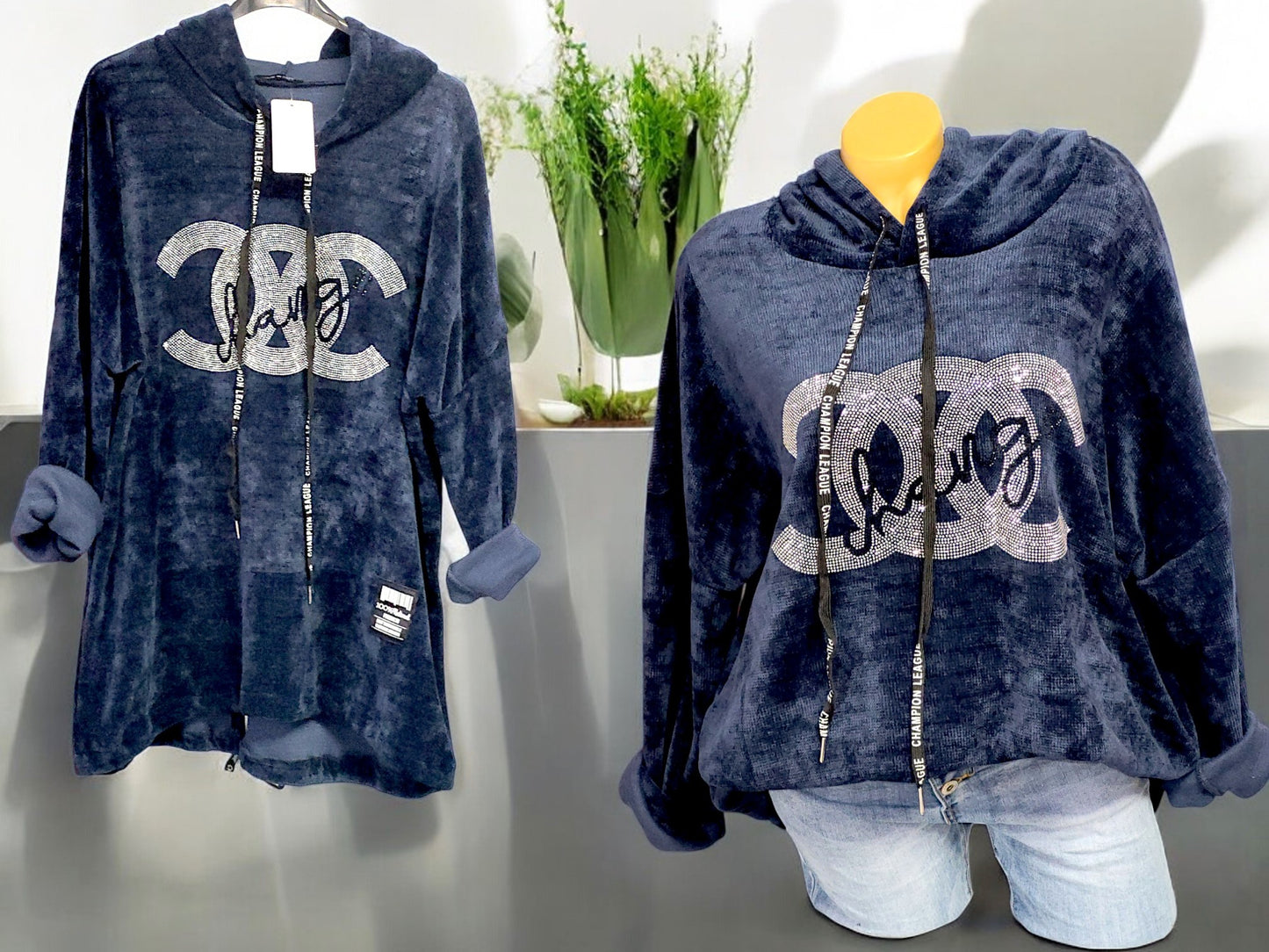 Feincord-Hoodie CC Gr. 42 - 46 in versch. Farben